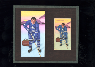 Picture, Helmar Brewing, Hockey Icers Card # 27, Frank MAHOVLICH, Setting Sun, Toronto Maple Leafs